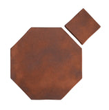 Arabesque 10" Octagon & Dot Red Flash Cement Tile