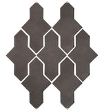 Arabesque Castille Cement Tile - Charcoal