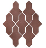 Arabesque Castille Cement Tile - City Hall Red