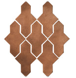 Arabesque Castille Cement Tile - Cotto Dark