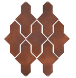 Arabesque Castille Cement Tile - Red Flash