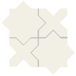 Avente Mission Arabesque Aragon Blanc encaustic Cement Tile