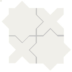 Avente Mission Arabesque Aragon White Encaustic Cement Tile