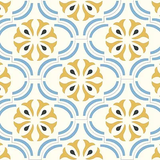 Avente Mission Arabesque Malaga Floral 01 Pattern 10"x10" Cement Tile Rug