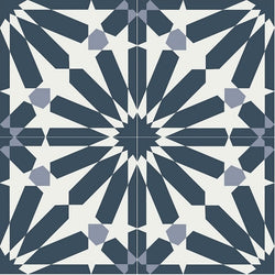 Mission Temara Blue 01 Cement Tile Quarter Design