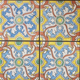 Portuguese Braganza 6"x6" Quarter Design Hand Painted Decorative Tile