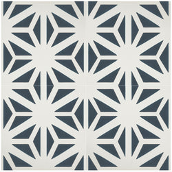 Classic Tunis B 8" x 8" Cement Tile Quarter Design