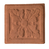 Catalan Rustic Relief Deco Tile  4"x4" - Cotto Gold