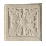 Catalan Rustic Relief Deco Tile  4"x4" - Early Gray