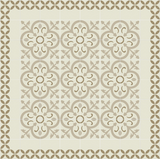 Mission Circles Border with Orleans Field - Cement Tile Rug