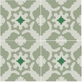 Classic Bucharest A 8" x 8" Cement Tile Quarter Design