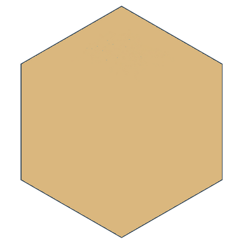 Classic Butterscotch 8" x 9" Hexagon Encaustic Cement Tile