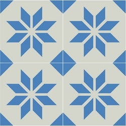 Classic Calais B 8" x 8" Cement Tile Quarter Design