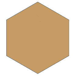 Classic Caramel 8" x 9" Hexagon Encaustic Cement Tile