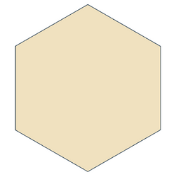 Classic Cream 8" x 9" Hexagon Encaustic Cement Tile