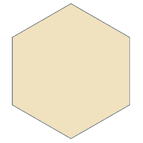 Classic Cream 8" x 9" Hexagon Encaustic Cement Tile
