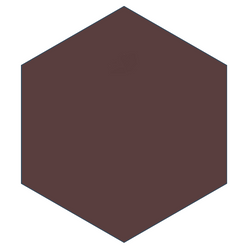 Classic Chocolate 8" x 9" Hexagon Encaustic Cement Tile