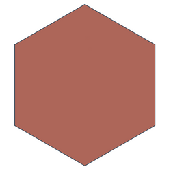 Classic Clay 8" x 9" Hexagon Encaustic Cement Tile