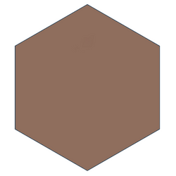 Classic Coffee 8" x 9" Hexagon Encaustic Cement Tile