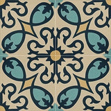 Classic Firenze A 8" x 8" Cement Tile Quarter Design