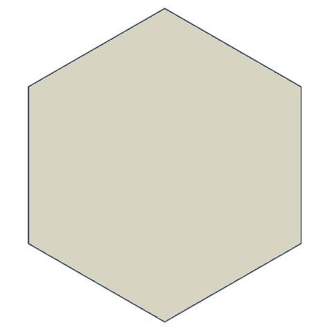  Classic Fog 8" x 9" Hexagon Encaustic Cement Tile