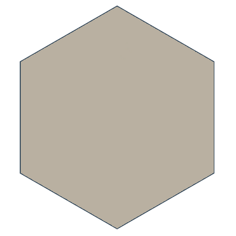 Classic Gray 8" x 9" Hexagon Encaustic Cement Tile