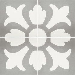 Classic Lille A 8" x 8" Cement Tile Quarter Design