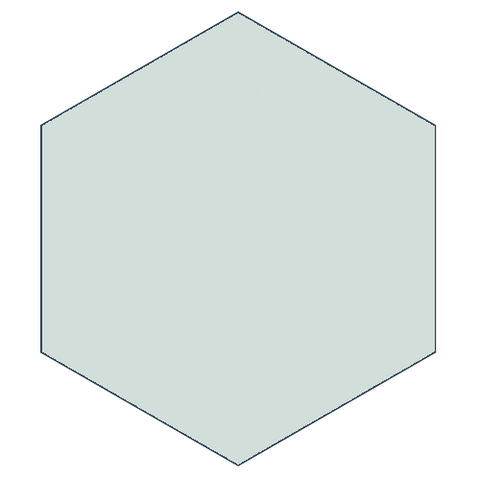 Classic Mist 8" x 9" Hexagon Encaustic Cement Tile
