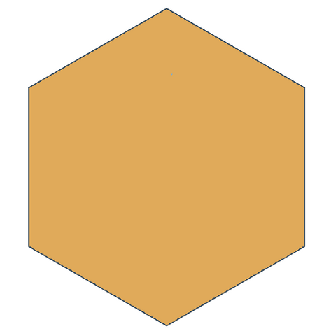Classic Mustard 8" x 9" Hexagon Encaustic Cement Tile
