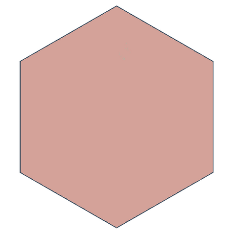 Classic Rose 8" x 9" Hexagon Encaustic Cement Tile