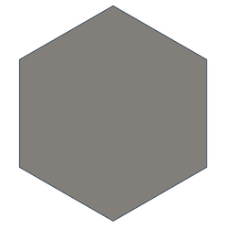 Classic Silver 8" x 9" Hexagon Encaustic Cement Tile