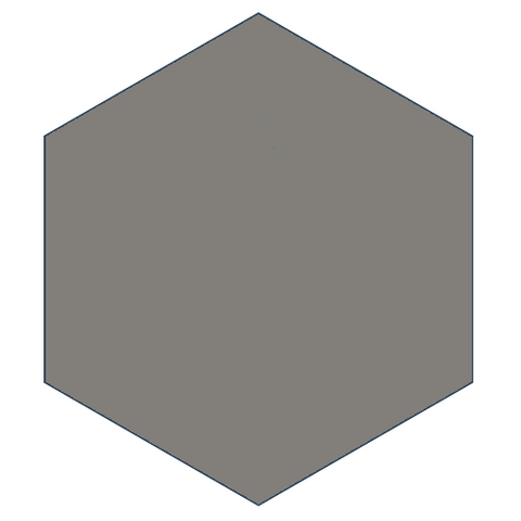 Classic Silver 8" x 9" Hexagon Encaustic Cement Tile