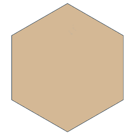 Classic Taupe 8" x 9" Hexagon Encaustic Cement Tile