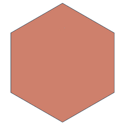 Classic Terracotta 8" x 9" Hexagon Encaustic Cement Tile