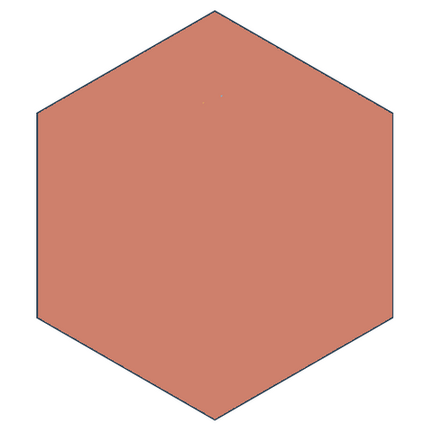 Classic Terracotta 8" x 9" Hexagon Encaustic Cement Tile