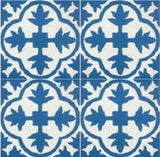Classic Valencia A 8" x 8" Cement Tile Quarter Design