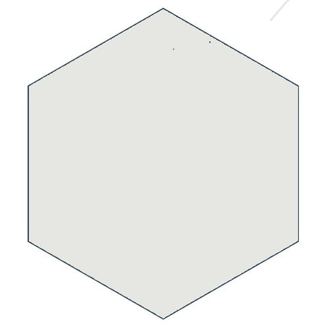 Classic White 8" x 9" Hexagon Encaustic Cement Tile