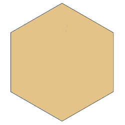 Classic Yellow 8" x 9" Hexagon Encaustic Cement Tile