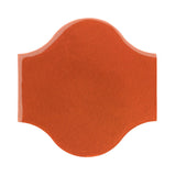 Clay Arabesque 11"x11" Pata Grande Tile - Hazard Orange