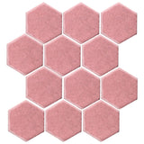 Clay Arabesque 4" Hexagon Glazed Ceramic Tile - Bubble Gum