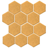 Clay Arabesque 4" Hexagon Glazed Ceramic Tile - Caramel Matte