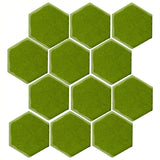 Clay Arabesque 4" Hexagon Glazed Ceramic Tile - Evergreen