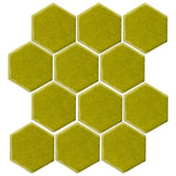 Clay Arabesque 4" Hexagon Glazed Ceramic Tile - Lime Green