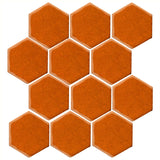 Clay Arabesque 4" Hexagon Glazed Ceramic Tile - Nutmeg