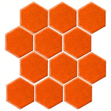 Clay Arabesque 4" Hexagon Glazed Ceramic Tile - Pumpkin