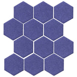 Clay Arabesque 4" Hexagon Glazed Ceramic Tile - Spanish Lavendor