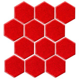 Clay Arabesque 4" Hexagon Glazed Ceramic Tile - Sunset orange