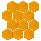 Clay Arabesque 4 Hexagon Glazed Ceramic Tile - Valencia Orange matte