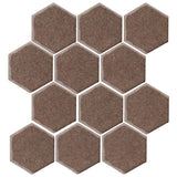 Clay Arabesque 4" Hexagon Glazed Ceramic Tile - Winter Gray