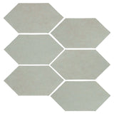 Clay Arabesque 4" x 8" Picket - Arctic Ice Matte